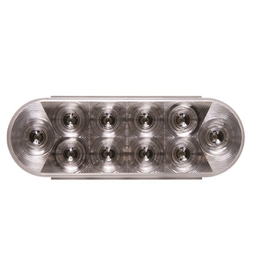 Optronics BUL-72CB 6 Inch Oval LED Clear Recessed Utility Light - 10 Diode